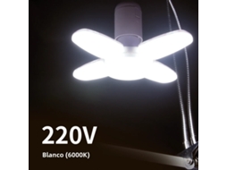 Lâmpada Led Dobrável E27 De 28w Em Formato De Folha (220v Branco Frio)