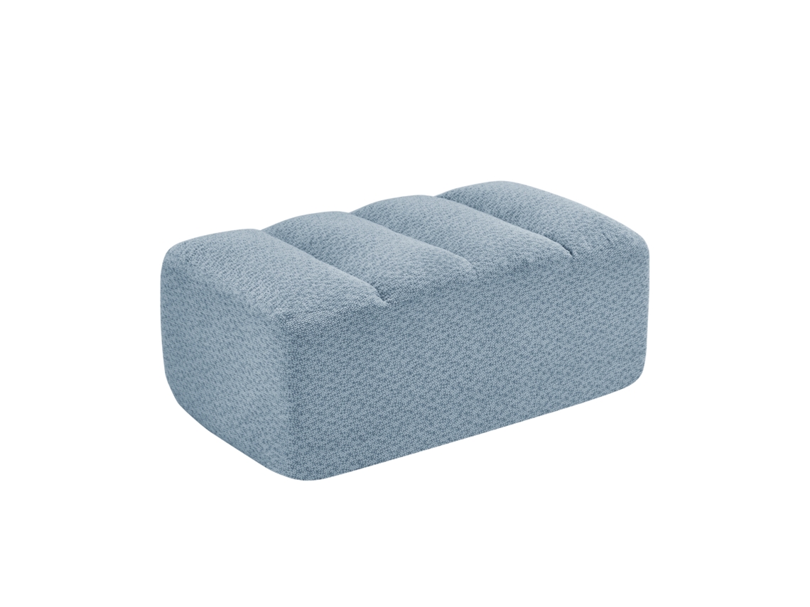 Pufe De Fleece Granulado Brravo Na Cor Azul - Conforto E Estilo Para Seu Espaço