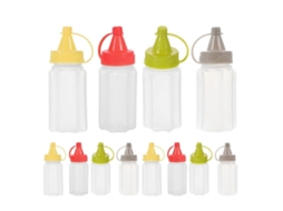 Frasco Para Molho Conjunto 16 Peças Plástico 30ml Tampa Cozinha