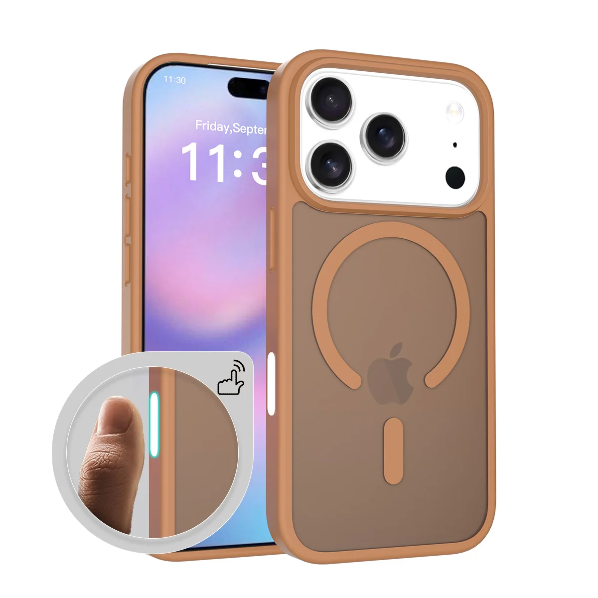 (marrom, Iphone 14 Pro Max) Capa Fosca De Alta Qualidade, Em Cores Vibrantes E Agradável Ao Toque, Compatível Com Carregamento Sem Fio Magnético.