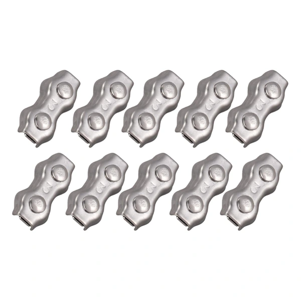 Conjunto De 10 Abraçadeiras Duplex 3 Mm Em Aço Inoxidável Para Cabos Aço.-aquaforge