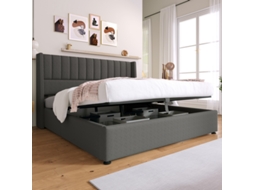 Cama De Espaço Armazém 180x200cm Com Sistema Hidráulico E Metal