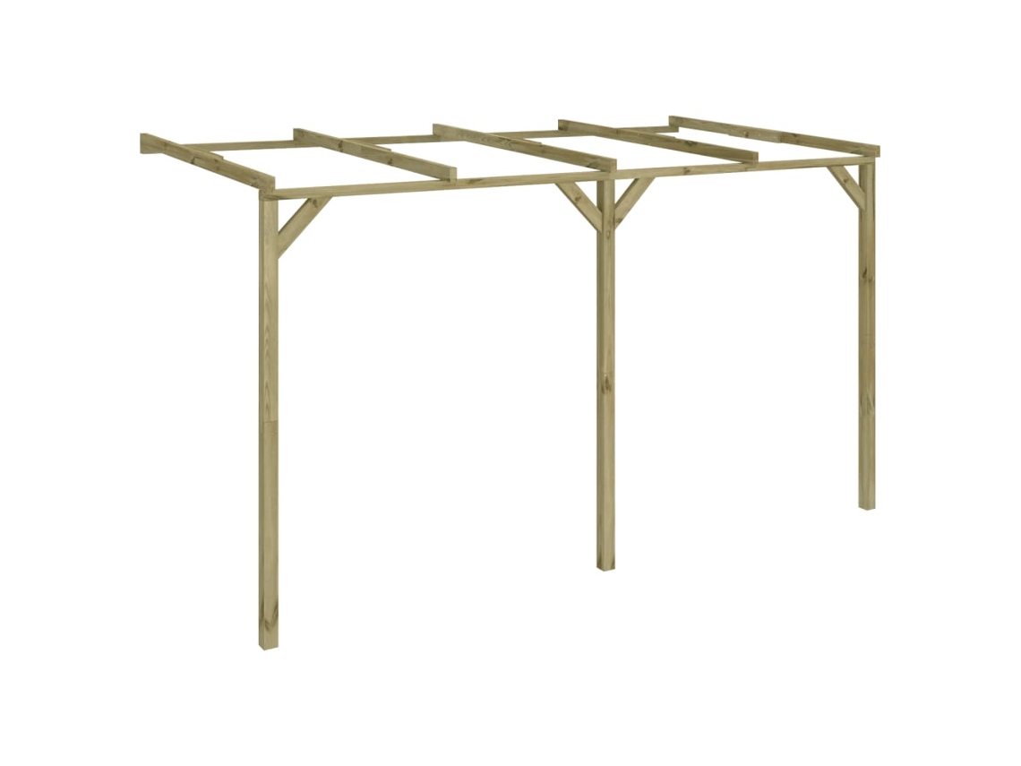 Vidaxl Pérgola Inclinada 2x4x2,2 M Madeira