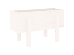 Garden Planter, Garden Planters Vidaxl Branco Madeira De Pinho (62 X 30 X 38 Cm)