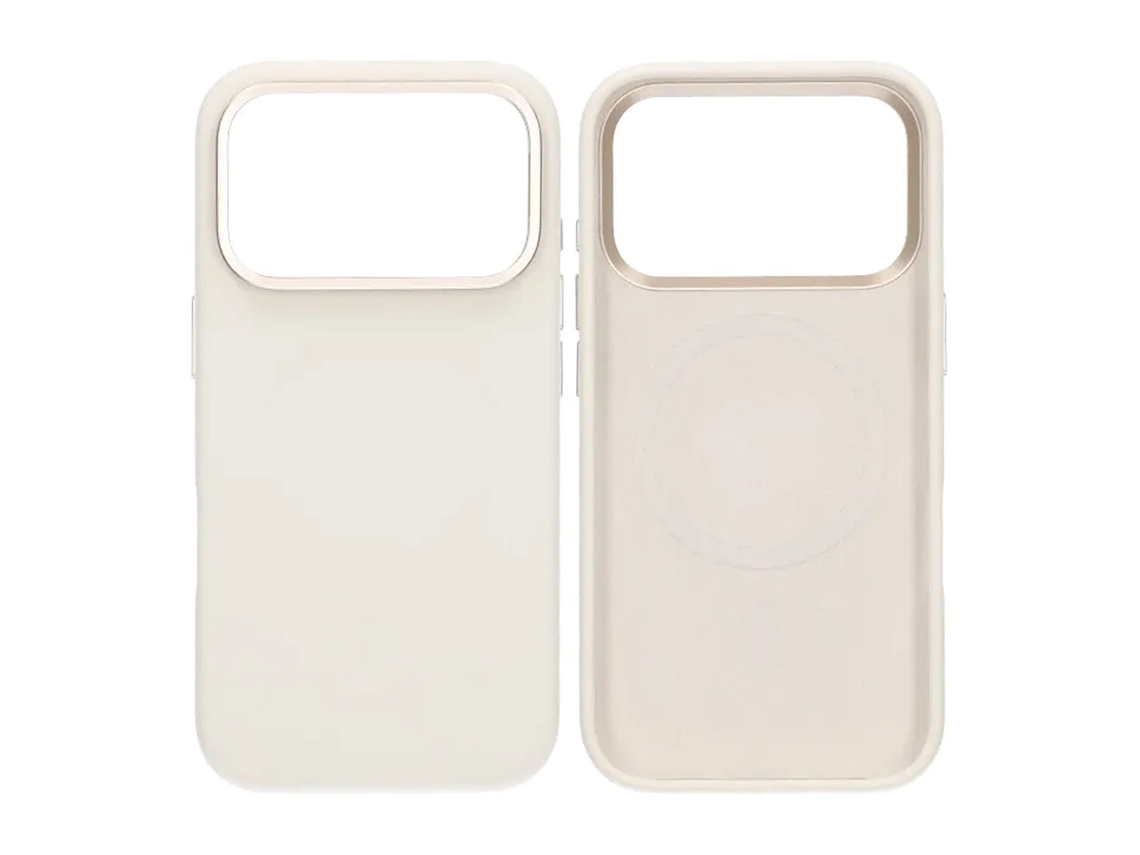 Capa De Silicone Para Celular Com Magsafe E Suporte Para Iphone 17 Pro - Branca