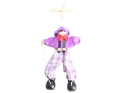 Mali marionete de Madeira Palhaço com Corda de Puxar Colorido Brinquedo para Crianças Presente