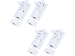 Ferrolho De Segurança Para Porta Deslizante, Conjunto De 4 Unidades, 5 Cm, 2 Polegadas, Cor Branco