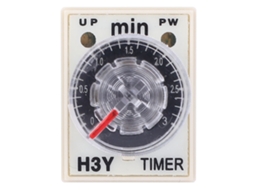 Relé de tempo H3Y 2, retardo de acionamento, 0-3min, 8 pinos, 24V/110V/220VAC