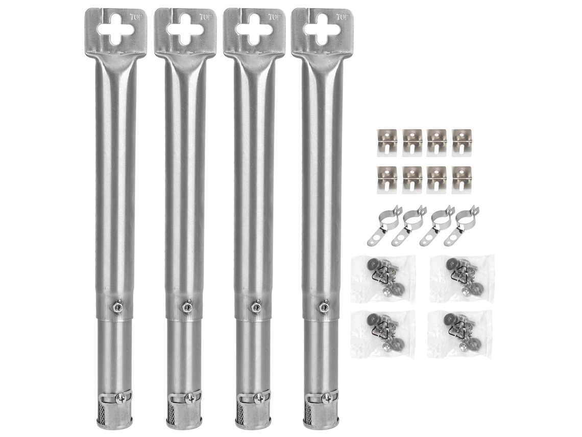 Tubos Queimadores Ajustáveis LAXISCREED 4pcs Inox