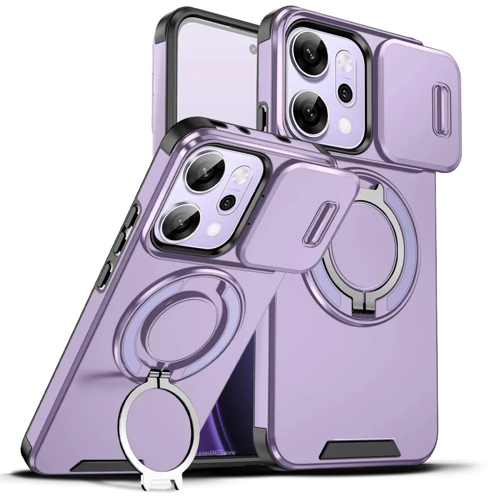 (roxo, Oppo Reno15 Pro) Capa Protetora, Material Tpu, Resistente A Impactos, Com Suporte Deslizante Para Proteção Da Câmera.