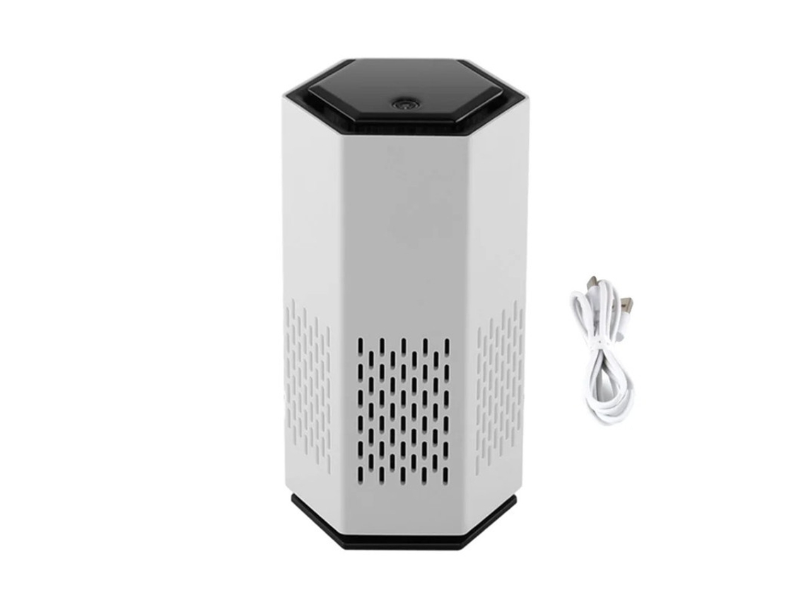 Purificador De Ar Para Pets Com Luzes Led Antiodor Bestvite Branco