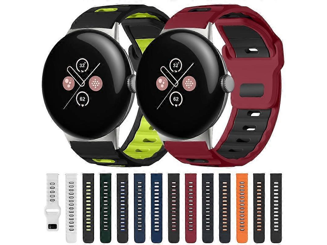 Pulseira De Silicone Bicolor Com Encaixe Plano Xdfind