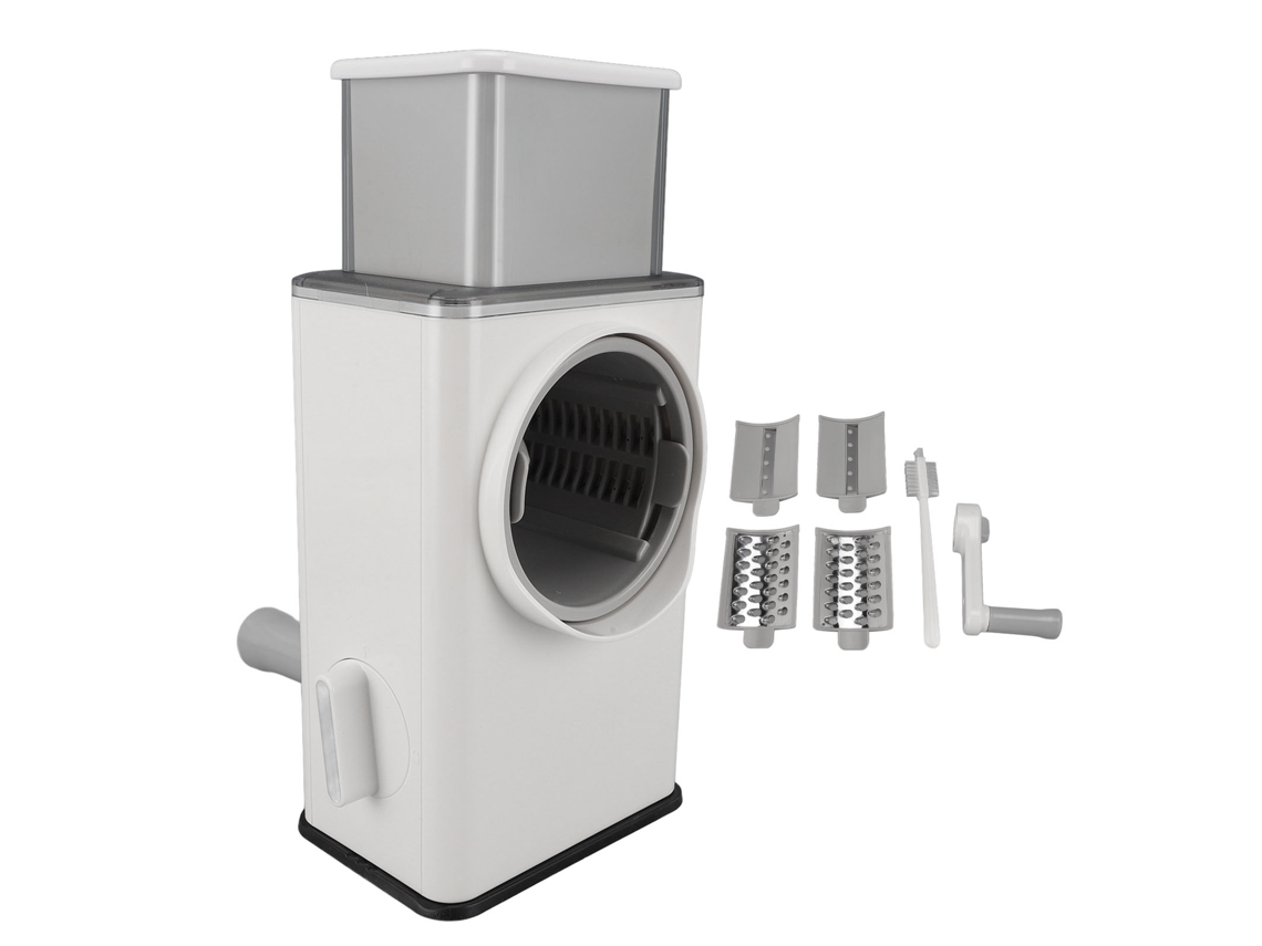 Ralador Rotativo de Queijo Inox S/MARCA, multifuncional, branco