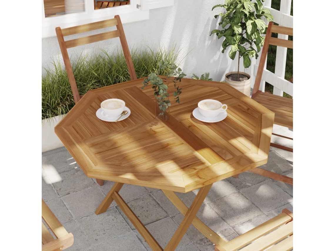 Tampo De Mesa | Tampo De Secretária Octogonal 90x90x2,5 Cm Madeira De Teca Maciça Wsd56000 Lovely Home