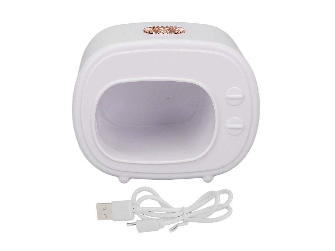 Lâmpada De Unhas Uv Led Mini Secagem Rápida 4 Lâmpadas Iluminação Suave Portátil Para Esmalte Em Gel