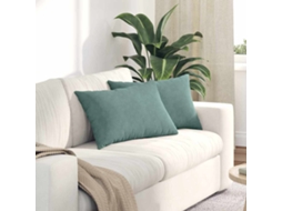 Vidaxl Travesseiros De Sofá 2 Pcs Verde Do Mar 60 X 40 Cm