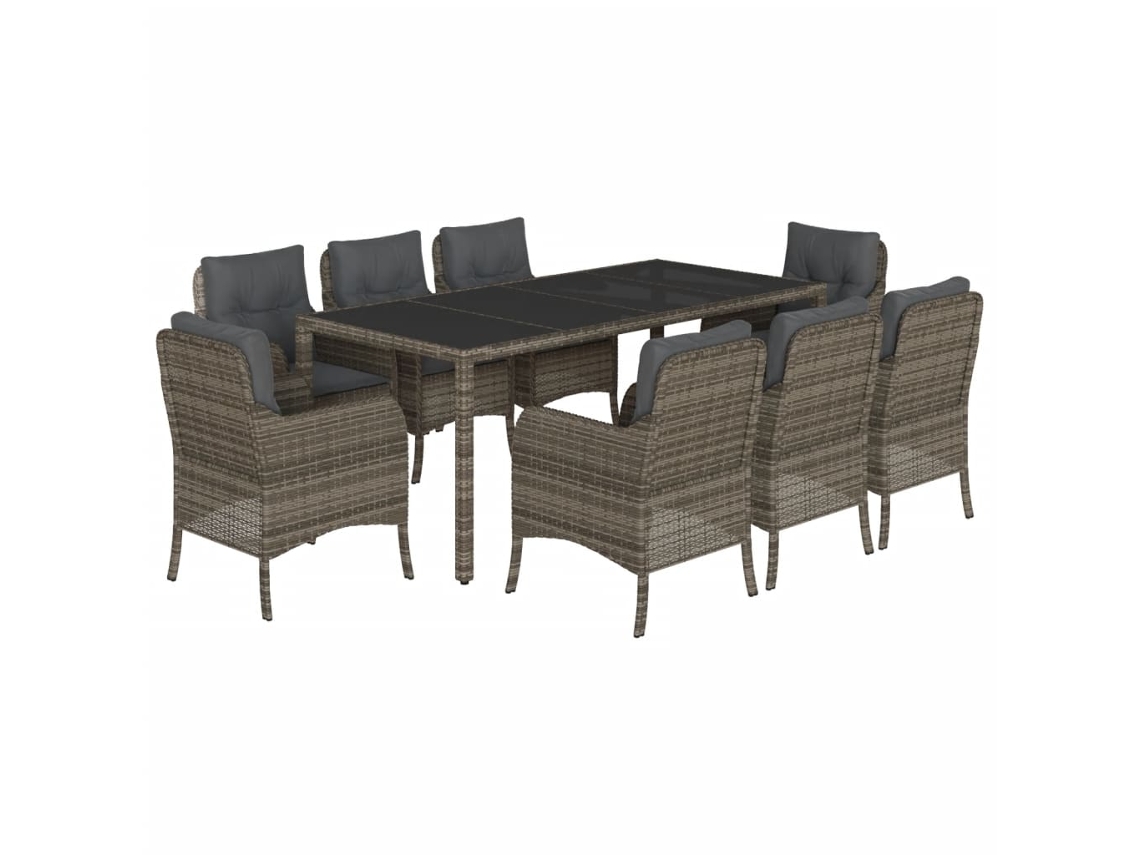 Garden Dining Set, Garden Dining Sets Vidaxl Cinzeto Rattan / Vime (190 Cm Table Length)