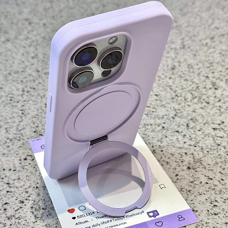 (anel Magnético De Silicone Líquido Para Iphone 14 Plus Roxo)