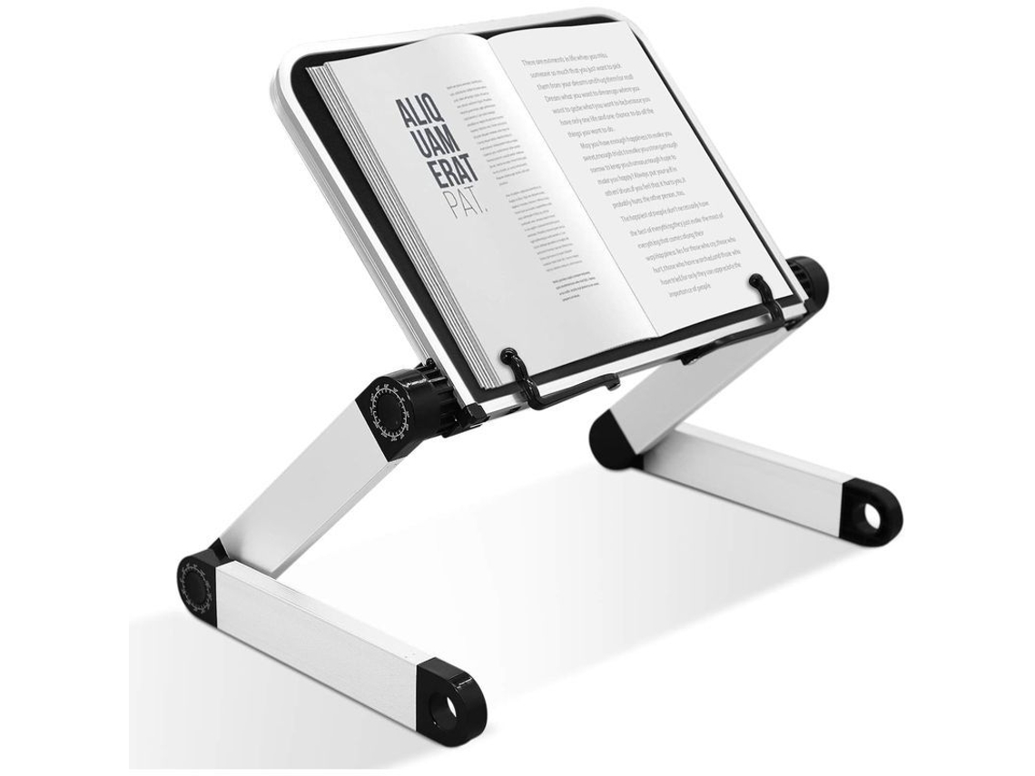 Soporte De Livro Ajustável Para Laptop Com Clip De Página Ergonômico Plegável 2025