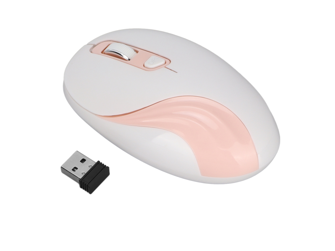 Aetheria mouse Sem Fio 2.4g Ergonômico Ajustável Dpi 800 2000 para Laptop Desktop Rosa