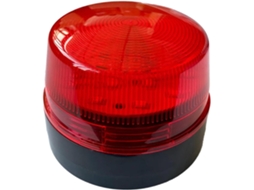 Luz De Alarme Segurança Estroboscópica Vermelha, Pequena, Com Led Piscante, Dc12v 24v Ac 220v