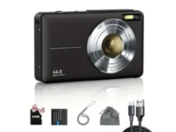 Câmara Digital  Hd 1080p Foto E Vídeo Zoom 16x Cartão De Memória 32gb Preto