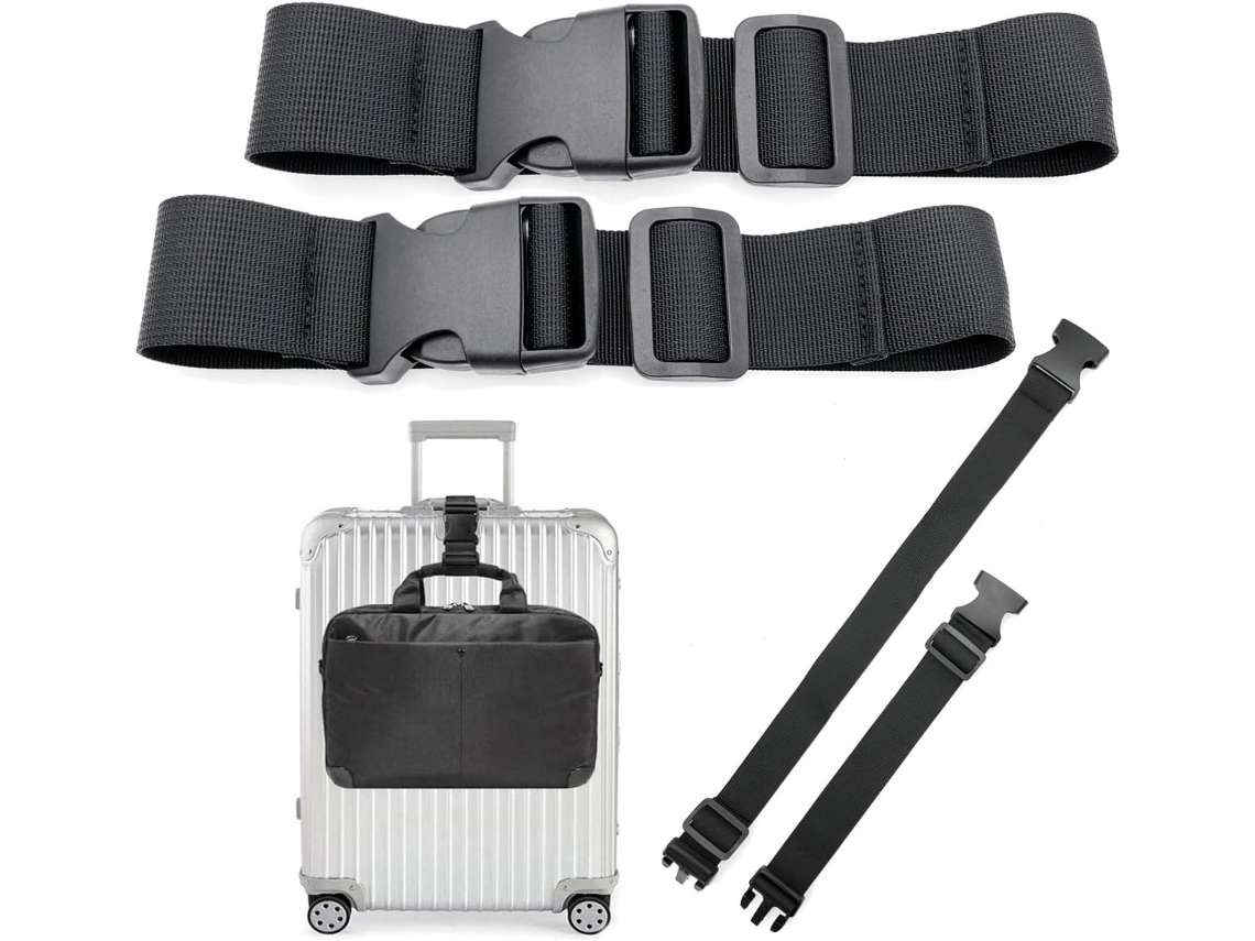 Cintas Para Bagagem, Cintas Ajustáveis​​ Com Fivela De 30 A 50 Cm, Fixadores De Bagagem, Conector De Bagagem