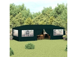Vidaxl Tenda Festas Profissional C/ Paredes Laterais 4x9m 90g/m² Verde