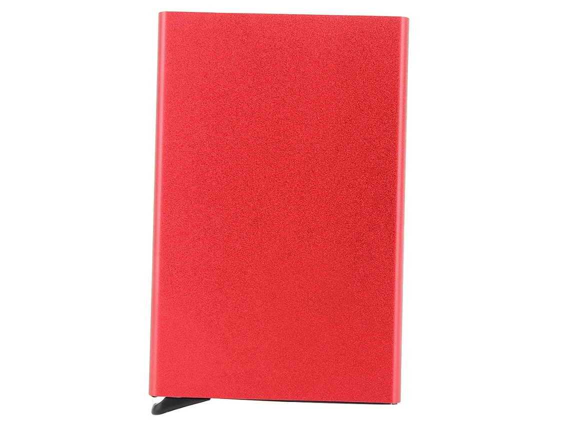 Porta cartões de Liga de Alumínio com Proteção Rfid Vermelho S/MARCA