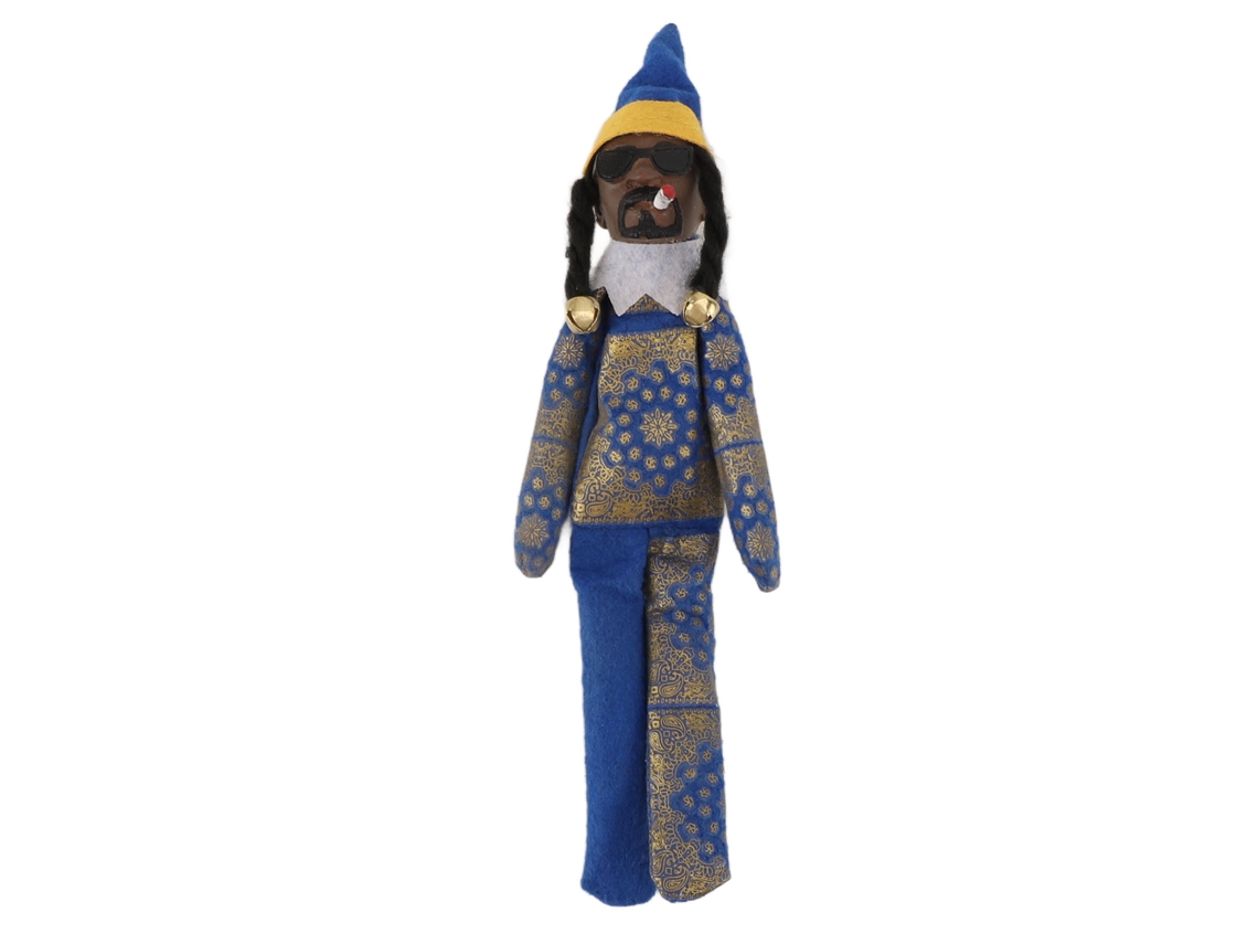 Boneco de Elfo Negro de Natal com Membros Articulados em Resina e Feltro | S/MARCA