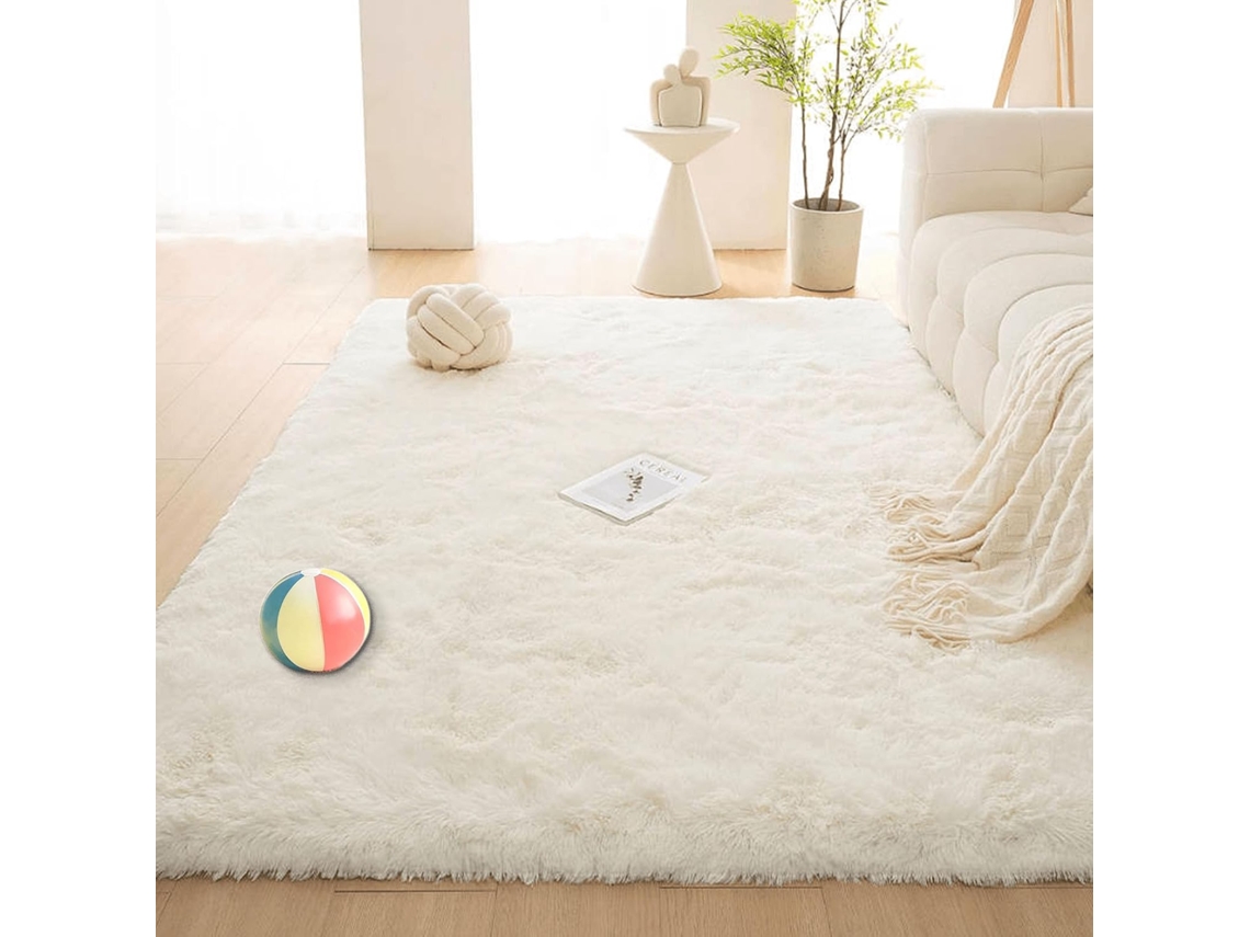 Tapete Para Quarto 130 X 200 Cm, Macio E Moderno, De Pelo Longo, Felpudo E Antiderrapante, Para Quarto E Sala