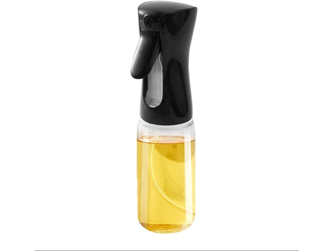 Frasco Spray Recarregável Para Óleo E Azeite, Em Vidro, Preto, Para Aplicação Controlada De Temperos Na Cozinha