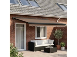 Vidaxl Toldo Retrátil Cinzento-acastanhado 400 × 300 Cm