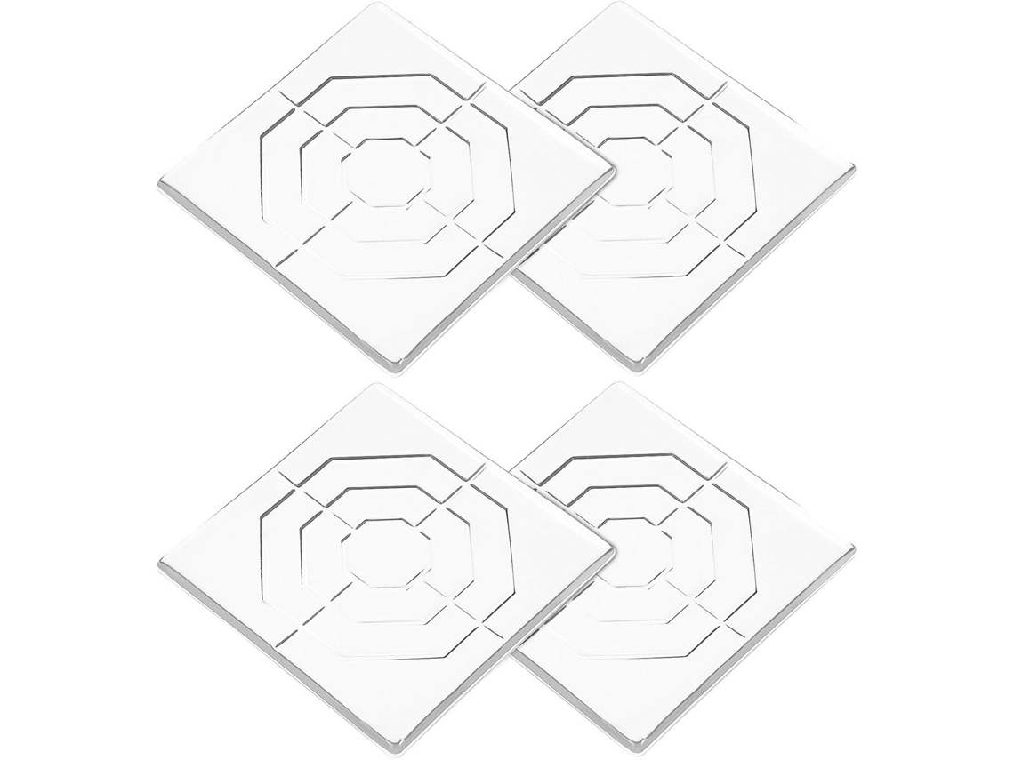 Conjunto De 4 Peças De Almofadas De Silicone Brancas Para Pés De Móveis.