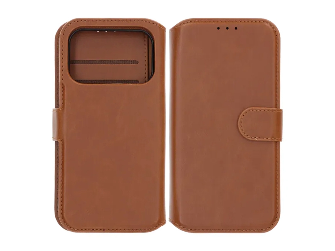 Capa Carteira Magnética Rvelon Para Iphone 17 Pro - Marrom