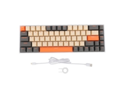 Aetheria teclado Mecânico 68 Teclas Rgb Ajustável Switch Vermelho com Fio Ergonômico para Jogos e Escritório