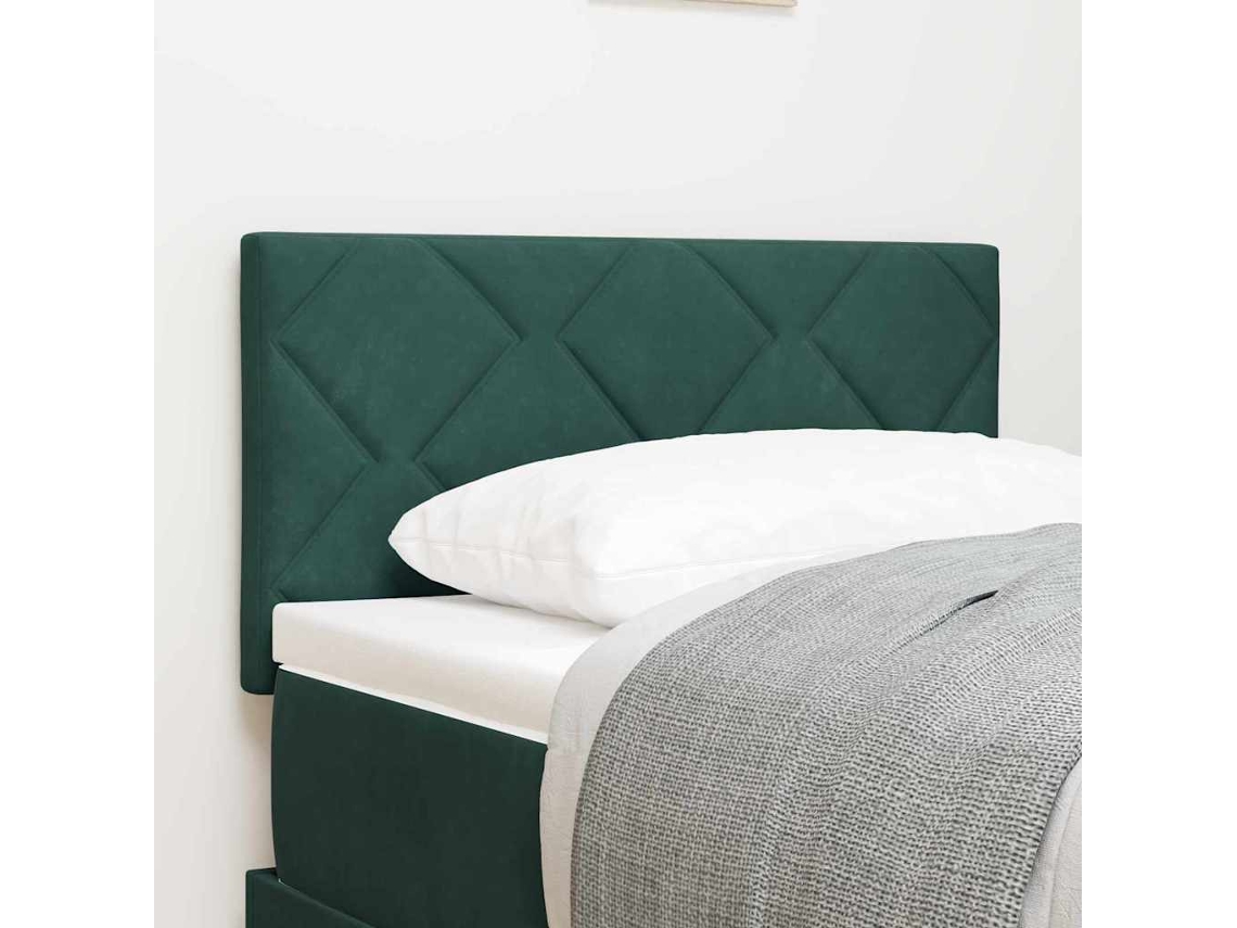 Vidaxl Cabeceira Verde Escuro 80 Cm Veludo
