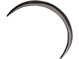 Presilha de cabelo em formato de lua crescente, feita de madeira, ideal para cabelos femininos.