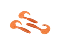 Iscas De Pesca Macias Em Silicone 3 Unidades Iscas Para Robalo Água Salgada Cor Laranja Vylara