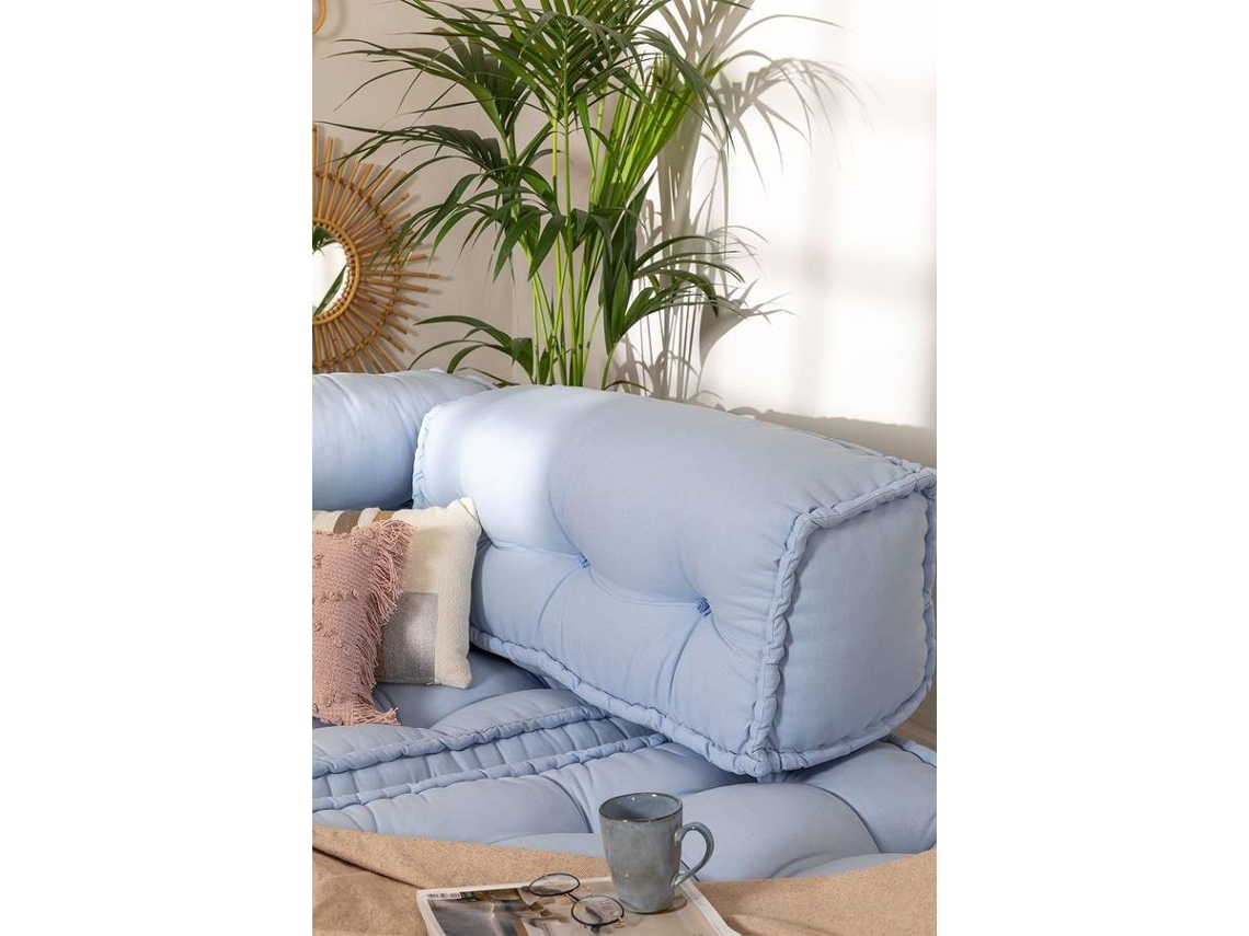 Encosto para Sofás SKLUM Yebel (Azul - Algodão - 41 x 95 x 34 cm)