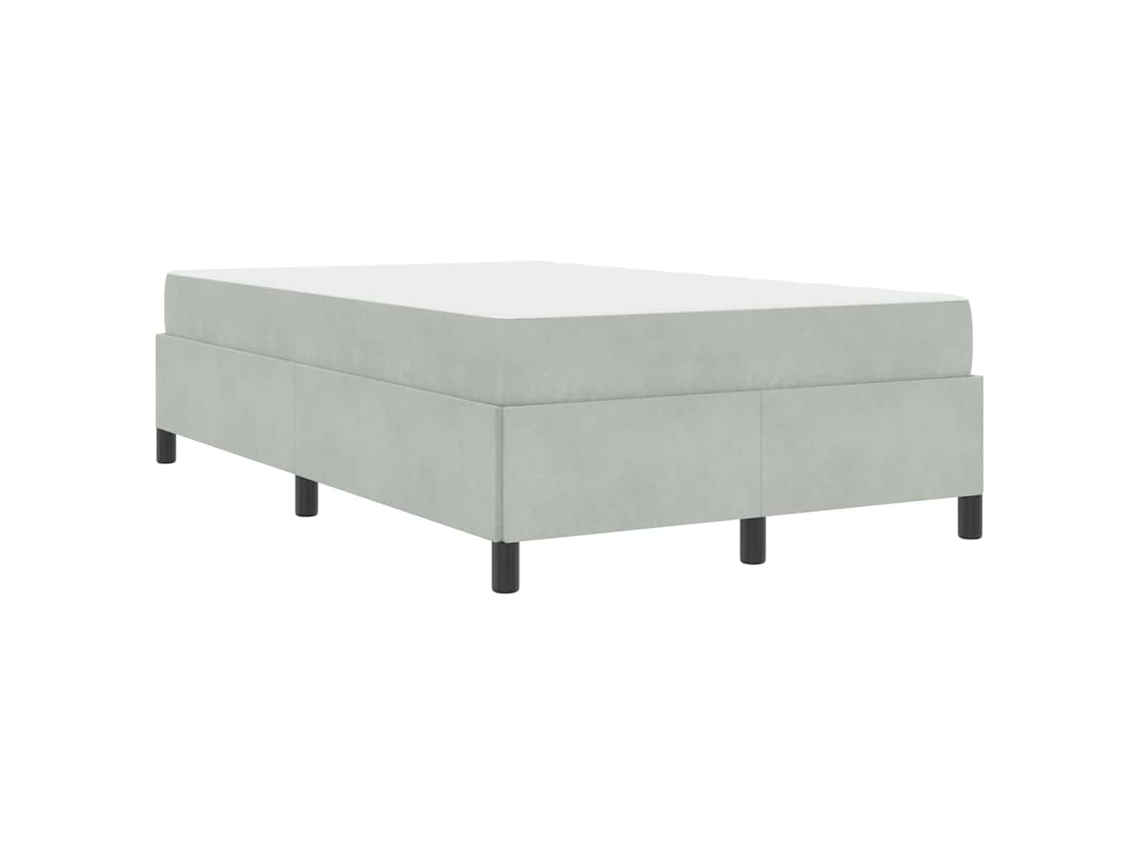 Conjunto 1 Estrutura Da Cama Vidaxl Cinzento-claro Tecido (120 X 190 Cm)