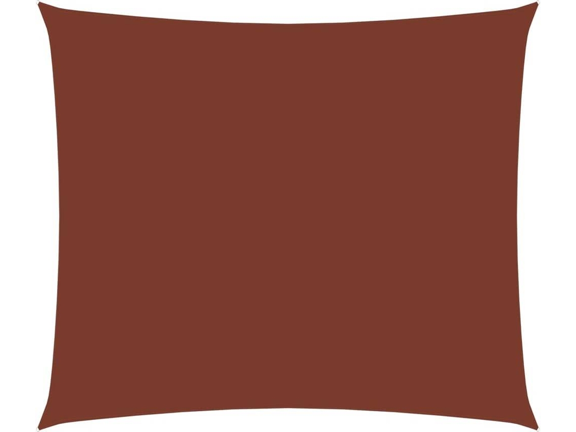 vidaXL Para-sol estilo vela tecido oxford retangular 2x3 m terracota
