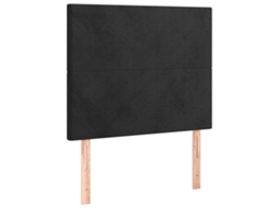 Conjunto 1 Cabeceira Vidaxl Preto Veludo (90 X 5 X 128 Cm)