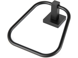 Elegantes Anéis Trapezoidais Para Toalhas Em Alumínio Preto Fosco, Práticos Para Guardar Acessórios De Banheiro