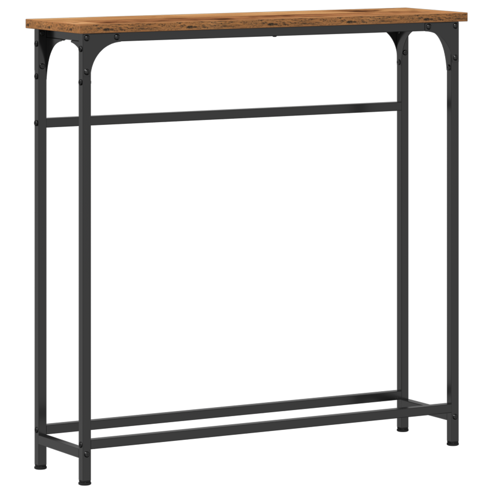 Conjunto 1 Mesa Industrial Vidaxl Castanho Derivados De Madeira (75 X 19,5 X 75 Cm)