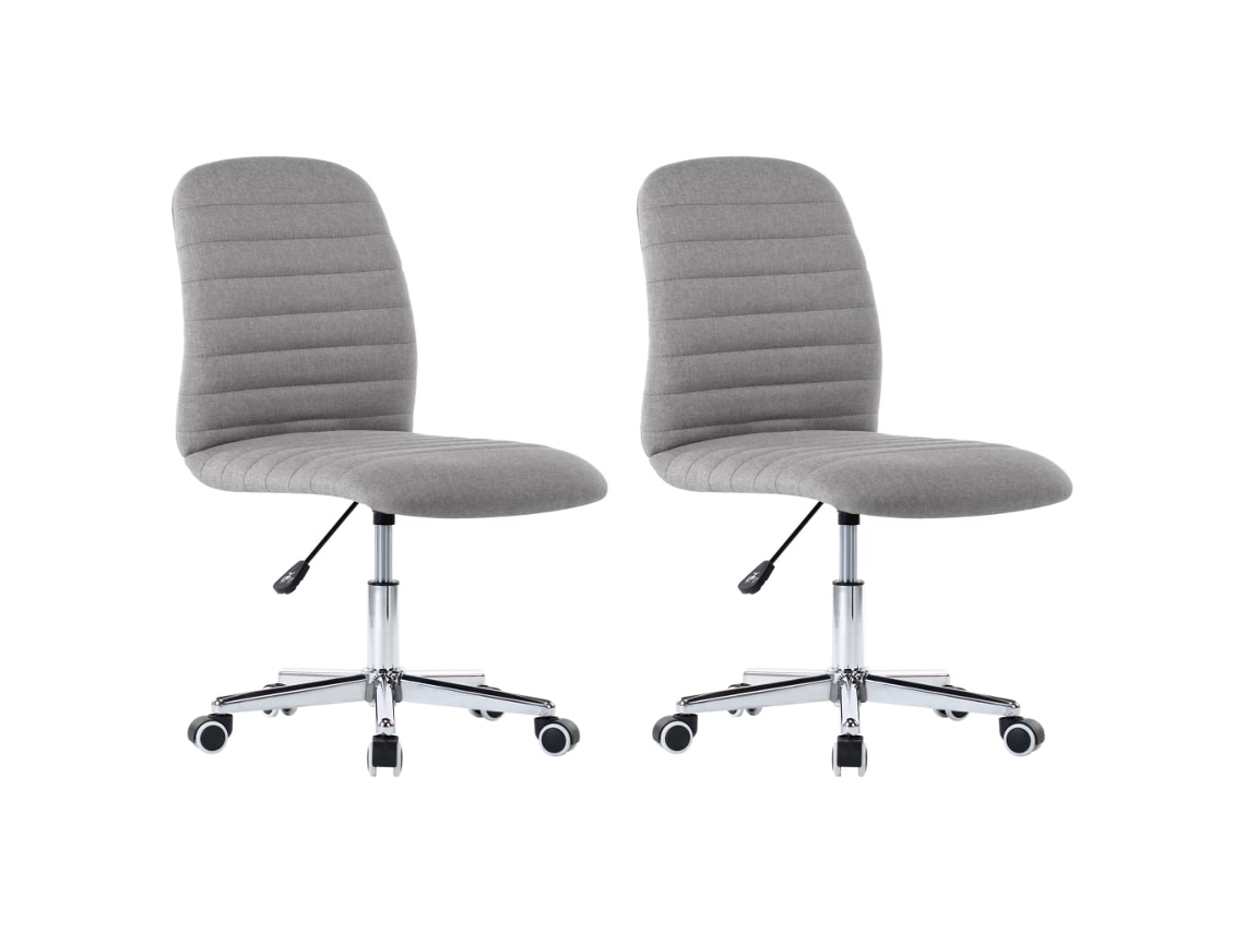 Cadeiras de Jantar 2 Pcs Tecido Cinzento claro MAISON EXCLUSIVE