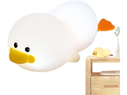 Luminária Noturna Recarregável Em Forma De Pato, Feita Silicone Com E