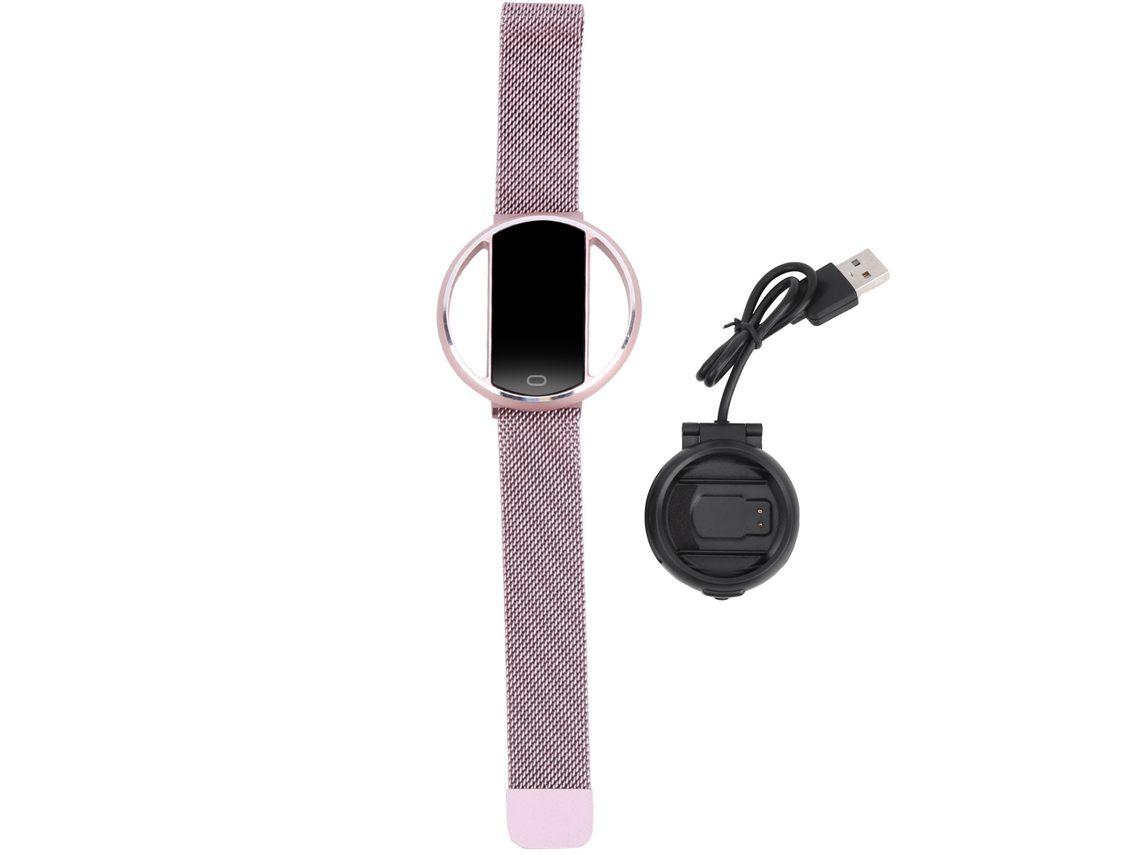 Pulseira Inteligente Esportiva Impermeável Smartwatch Bluetooth Monitoramento De Saúde Rosa