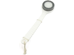 Escova De Banho Ruilogod Branca E Cinza Com Cerdas Macias Cabo Antiderrapante, 31cm 12, 2 Polegadas