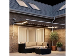 Vidaxl Toldo Retrátil Elétrico Cinzento-acastanhado 3,5 X 2 M